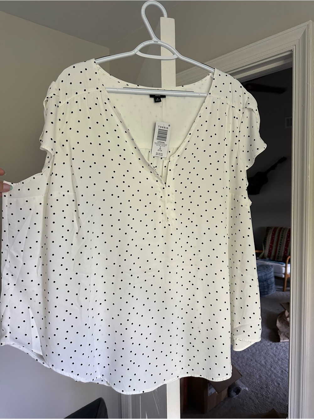 Torrid Harper Women’s Georgette Tulip-sleeve Blouse, size 3x